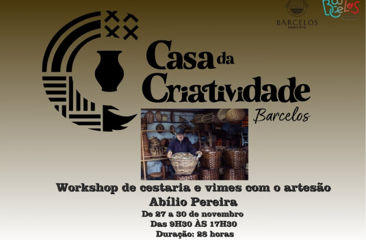 Imagem de Capa do Evento Workshop de Cestaria e Vime com o artesão Abílio Pereira