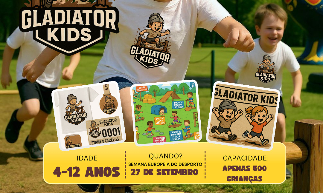 Imagem de Capa do Evento GLADIATOR KIDS – CORRIDA INFANTIL DE OBSTÁCULOS