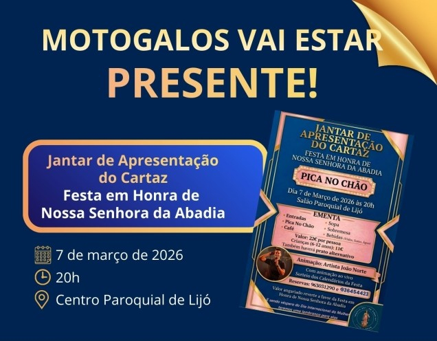 Imagem de Capa do Evento Apresentação do Cartaz da Festa em Honra de Nossa Senhora da Abadia 2026