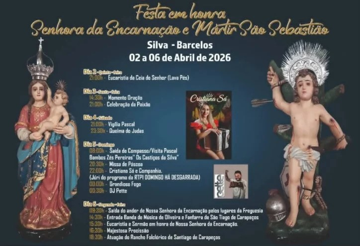 Imagem de Capa do Evento Festividades em Hora da Senhora da Encarnação e Martir S. Sebastião