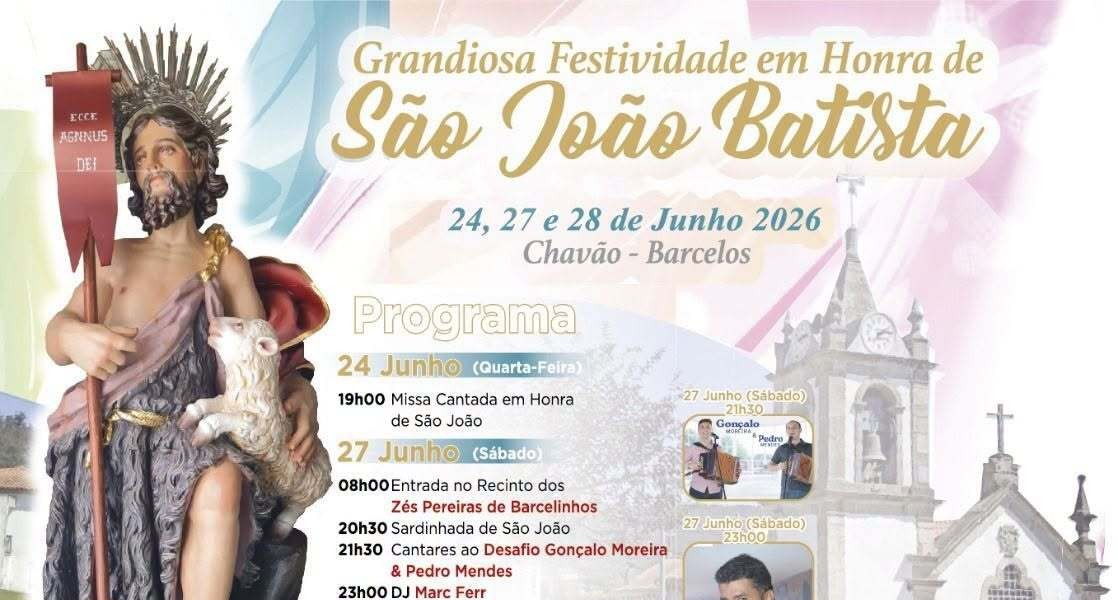 Imagem de Capa do Evento  Grandiosa Festividade em Honra de S. João Batista 
